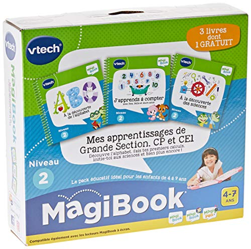 VTech 80-489005 MES APPRENTISSAGES DE GDE Section, CP & CE1 Magibook – Lernbuch, Mehrfarbig von Vtech