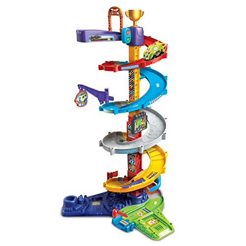 VTech 80-535004 TUT Baby Flitzer-2-in-1-Turboturm Babyspielzeug, Rennbahn, Parkhaus, Auto von Vtech