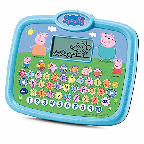 VTech 80-546622 Peppa Pig Lern-Tablet, Lernspielzeug für Kinder + 3 Jahre, lernt Buchstaben und Zahlen, ESP-Version (3480-546622), único von Vtech
