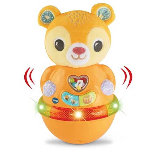 VTech Baby Wackelbärchen – Interaktives Spielzeug mit 3 gesungenen Liedern und 12 Melodien – Für Kinder von 6-24 Monaten von Vtech