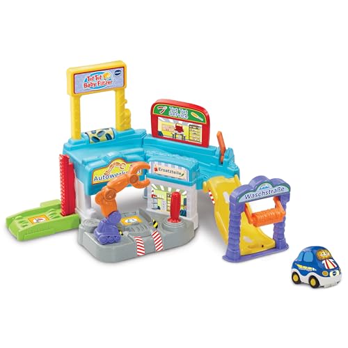 VTech TUT TUT Baby Flitzer Autowerkstatt – Interaktive Werkstatt mit Roboterarm und vielen Spielmöglichkeiten – Für Kinder von 1-5 Jahren VTech TUT TUT Baby Flitzer Autowerkstatt – Interaktive Werkstatt mit Roboterarm und vielen Spielmöglichkeiten – Für Kinder von 1-5 Jahren von Vtech