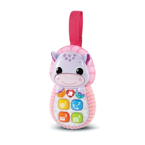 VTech Allô Baby Toudoux Rosa, erstes sprechendes Babytelefon, musikalisch und interaktiv, sensorisches Erlebnis, Nomadenspielzeug, Babygeschenk, ab 6 Monaten – Inhalt in Französisch, Standard, 566855 von Vtech