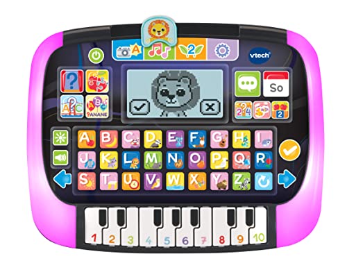 VTech Baby Lern- und Musiktablet – Sprechendes, musikalisches Tablet mit 12 Lernaktivitäten und leuchtendem Rahmen – Zum Lernen von Wörtern, Buchstaben, Zahlen – Für Kinder von 2-5 Jahren, Bunt von Vtech
