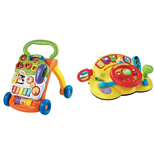 VTech Baby Spiel- und Laufwagen – Lauflernwagen mit regulierbarer Geschwindigkeit, Musik und abnehmbarem Spielboard – Für Kinder von 12-36 Monaten & 80-166604 80-166604-Lustige Fahrschule VTech Baby Spiel- und Laufwagen – Lauflernwagen mit regulierbarer Geschwindigkeit, Musik und abnehmbarem Spielboard – Für Kinder von 12-36 Monaten & 80-166604 80-166604-Lustige Fahrschule von Vtech