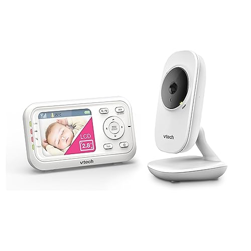 VTech VM3255 Babyphone mit Kamera, Babyfon mit beweglicher Kamera, 2,8" LCD-Farbbildschirm und Nachtsichtfunktion Video Baby Monitor, Klarer Sound, Mit Gegensprechfunktion, Schlafliedern von Vtech
