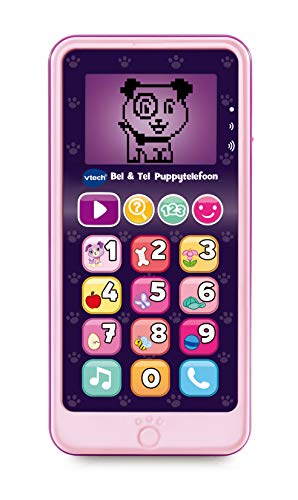VTech Bel & Tel Puppytelefoon Roze - Lernspiele (1,5 Jahr(e), 4 Jahre(e), Niederländisch, Kunststoff, CE, AAA) von Vtech
