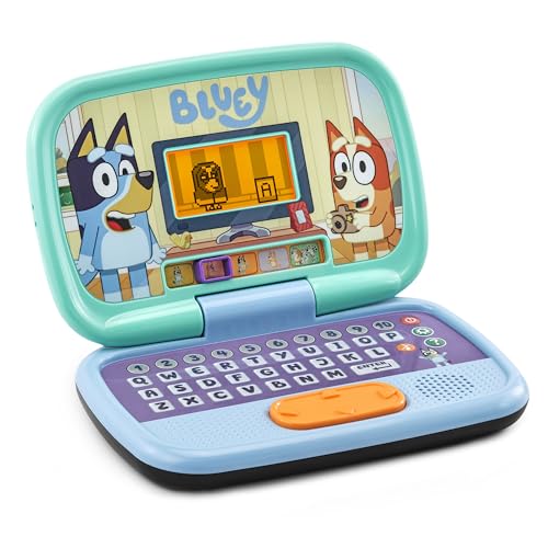 VTech Bluey Game Time Laptop, interaktiver Lern-Laptop mit Vorschulinhalten, offizielles Bluey-Charakterspielzeug für Kinder, Buchstaben, Zahlen, Musik, Geschenk für Kinder 3, 4, 5, 6 Jahre, englische VTech Bluey Game Time Laptop, interaktiver Lern-Laptop mit Vorschulinhalten, offizielles Bluey-Charakterspielzeug für Kinder, Buchstaben, Zahlen, Musik, Geschenk für Kinder 3, 4, 5, 6 Jahre, englische von Vtech