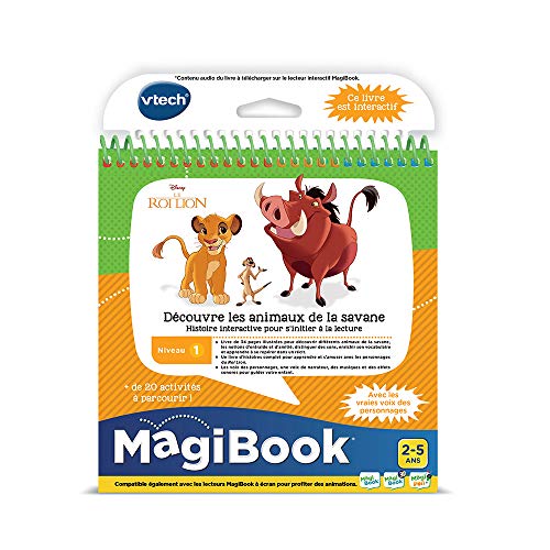 VTech – Buch MagiBook – Der König der Löwen – entdeckt die Tiere der Savanne – Lernbuch / Buch 2-5 Jahre – französische Version von Vtech