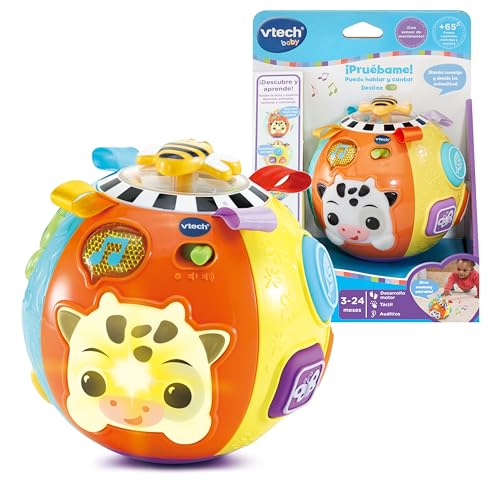 VTech - Diverball für Babys, Tiere und Formen, interaktiver Ball, stimuliert die Auge-Hand-Koordination, fördert die Motorik, sensorische Erforschung, Geschenk für Babys ab 6 Monaten, ESP-Version VTech - Diverball für Babys, Tiere und Formen, interaktiver Ball, stimuliert die Auge-Hand-Koordination, fördert die Motorik, sensorische Erforschung, Geschenk für Babys ab 6 Monaten, ESP-Version von Vtech