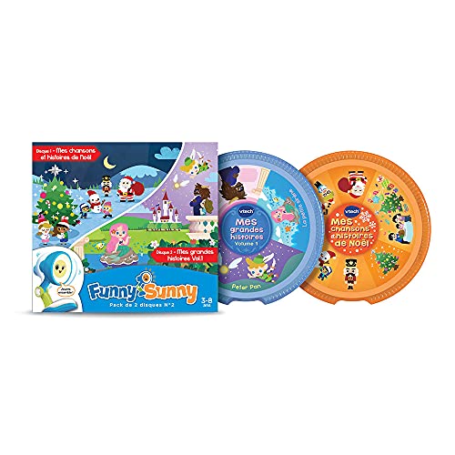 VTech - Funny Sunny, Nachfüllpack Nr. 2, 2 Scheiben, Meine Lieder und Weihnachtsgeschichten, Meine großen Geschichten Band 1, Geschenk für Kinder von 3 Jahren bis 8 Jahren – Inhalt auf Französisch VTech - Funny Sunny, Nachfüllpack Nr. 2, 2 Scheiben, Meine Lieder und Weihnachtsgeschichten, Meine großen Geschichten Band 1, Geschenk für Kinder von 3 Jahren bis 8 Jahren – Inhalt auf Französisch von Vtech