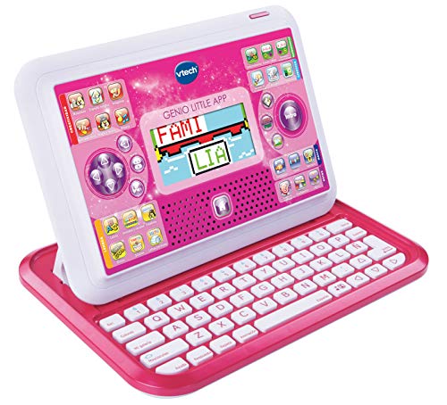 VTech - Genio Little App 2-in-1 Laptop und Tablet, Lerncomputer für Kinder ab 4 Jahren, 80 Aktivitäten zum Unterrichten von Buchstaben, Englisch, Mathematik, Wissenschaft, Rosa, ESP-Version VTech - Genio Little App 2-in-1 Laptop und Tablet, Lerncomputer für Kinder ab 4 Jahren, 80 Aktivitäten zum Unterrichten von Buchstaben, Englisch, Mathematik, Wissenschaft, Rosa, ESP-Version von Vtech