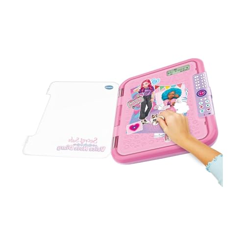VTech KidiSecrets 365 – Mein geheimes Tagebuch, interaktives Tagebuch für Mädchen mit Sprachaufzeichnung, Tagebuch mit LCD-Bildschirm und Geheimcode, italienische Sprache, Batterien im Lieferumfang von Vtech