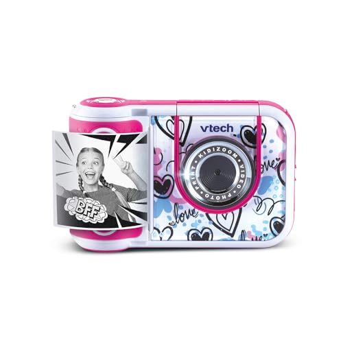VTech KidiZoom Print Cam Rosa, Kamera mit Sofortdruck, Foto, Selfie, Video, Farbdisplay, Aufkleber, Filter und lustige Effekte, Geschenk für Kinder ab 5 Jahren – Inhalt auf Französisch VTech KidiZoom Print Cam Rosa, Kamera mit Sofortdruck, Foto, Selfie, Video, Farbdisplay, Aufkleber, Filter und lustige Effekte, Geschenk für Kinder ab 5 Jahren – Inhalt auf Französisch von Vtech