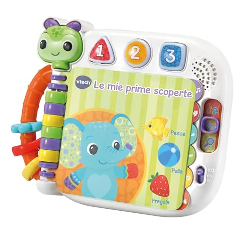 VTech Le Mie Prime Entdeckungen, interaktives und sensorisches Buch für Kinder, Lernen Sie Vokabel, mehr als 20 Sounds, interaktive Seiten, italienische Sprache, Batterien im Lieferumfang enthalten, VTech Le Mie Prime Entdeckungen, interaktives und sensorisches Buch für Kinder, Lernen Sie Vokabel, mehr als 20 Sounds, interaktive Seiten, italienische Sprache, Batterien im Lieferumfang enthalten, von Vtech