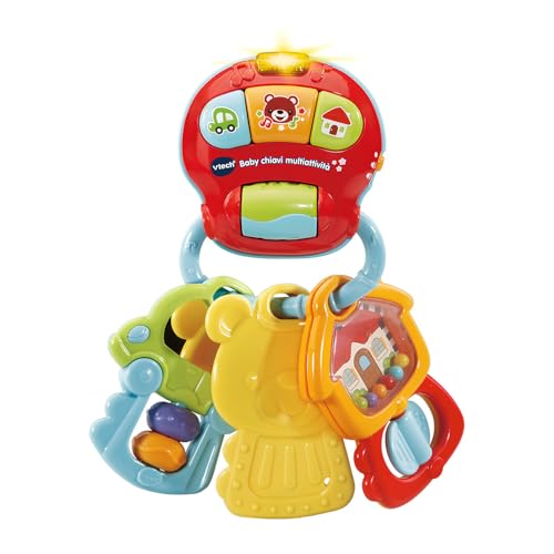 VTech Le Mie Prime Schlüssel, 3 in 1, interaktive Rassel mit Bewegungssensor, Babyrassel mit beleuchtetem Knopf, Babyspiel mit Melodien und Sätzen, italienische Sprache, Batterien im Lieferumfang VTech Le Mie Prime Schlüssel, 3 in 1, interaktive Rassel mit Bewegungssensor, Babyrassel mit beleuchtetem Knopf, Babyspiel mit Melodien und Sätzen, italienische Sprache, Batterien im Lieferumfang von Vtech