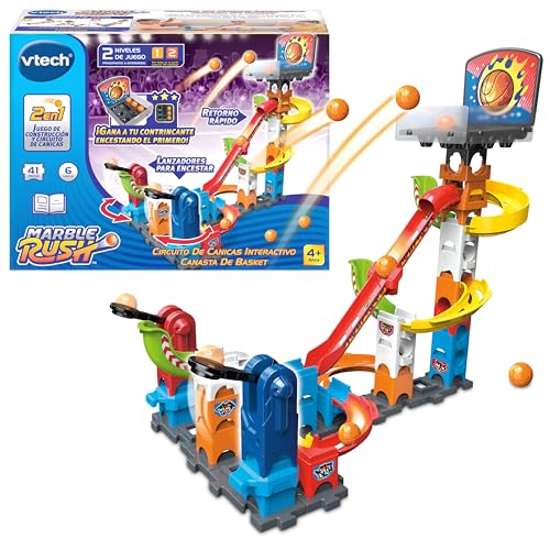 VTech Marble Rush Basket, Bauspielzeug und Murmelbahn, rotierende Katapulten, 41 Teile, 6 Kugeln, Geschenk für Kinder ab 4 Jahren, ESP-Version VTech Marble Rush Basket, Bauspielzeug und Murmelbahn, rotierende Katapulten, 41 Teile, 6 Kugeln, Geschenk für Kinder ab 4 Jahren, ESP-Version von Vtech