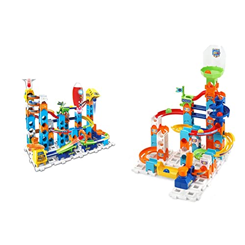 VTech Marble Rush - Rocket Set M100 E – Interaktive Murmelbahn mit spannenden Bahnelementen & Marble Rush - Adventure Set S100 – Interaktive Murmelbahn mit spannenden Bahnelementen von Vtech