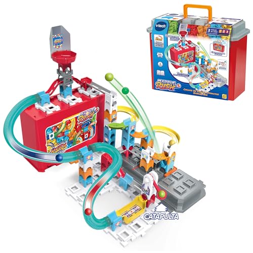 VTech Marble Rush Storage Box, Bauen und Aufbewahren, Transportkoffer, Teil der Rennstrecke, Bauspielzeug, Geschenk für Kinder ab 4 Jahren, ESP-Version von Vtech