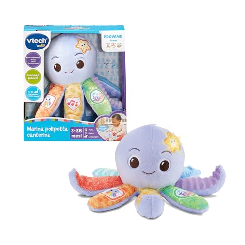 VTech Marina Singendes Plüschtier mit 18 Liedern, Melodien, Musik- und Naturmodus, 3 interaktive Tasten, italienische Sprache, Batterien im Lieferumfang enthalten, 3-36 Monate VTech Marina Singendes Plüschtier mit 18 Liedern, Melodien, Musik- und Naturmodus, 3 interaktive Tasten, italienische Sprache, Batterien im Lieferumfang enthalten, 3-36 Monate von Vtech
