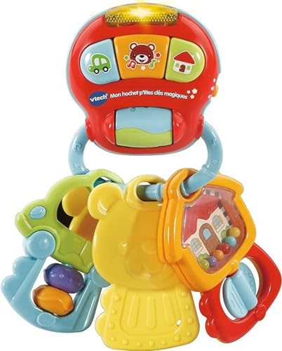 VTech - Mon Rassel P'tites Magische Schlüssel, Rassel für Babys, interaktiv, musikalisches Erwachen, Beißspielzeug, Geschenk zur Geburt, Baby ab 3 Monaten – Inhalt auf Französisch VTech - Mon Rassel P'tites Magische Schlüssel, Rassel für Babys, interaktiv, musikalisches Erwachen, Beißspielzeug, Geschenk zur Geburt, Baby ab 3 Monaten – Inhalt auf Französisch von Vtech