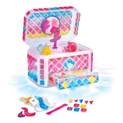 VTech Mosaic Magic Lights Schmuckkästchen für Mädchen, leuchtend, personalisierbar mit 200 Mosaiksteinen, 4 Figuren, entspannende Melodien, italienische Sprache, Batterien im Lieferumfang enthalten, 5 von Vtech