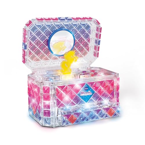 VTech - Mosaic Magic Lights Schmuckschatulle – Mosaik-Set für Kinder – personalisierbare Geheimnisbox mit Lichteffekten und Musik – kreatives und DIY-Spiel – Geschenk für Kinder ab 5 Jahren – Inhalt VTech - Mosaic Magic Lights Schmuckschatulle – Mosaik-Set für Kinder – personalisierbare Geheimnisbox mit Lichteffekten und Musik – kreatives und DIY-Spiel – Geschenk für Kinder ab 5 Jahren – Inhalt von Vtech