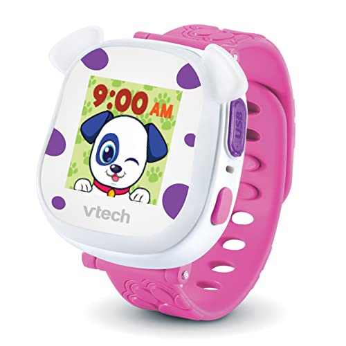 VTech My First Kidiwatch, Haustier-Uhr, Kinderspielzeug + 3 Jahre, ESP-Version, Weiß / Rosa (80-552857) von Vtech