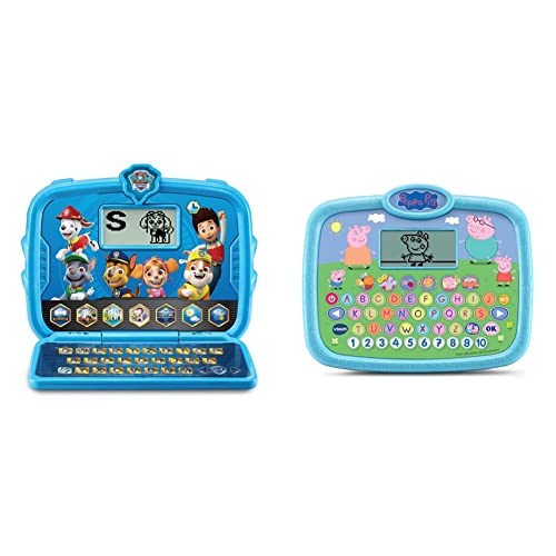 VTech PAW Patrol Lernlaptop – Lerncomputer mit den Originalstimmen der PAW Patrol und Spielen 3-6 Jahren & Peppas Lerntablet - Vtech 80-546604 Lernspielzeug, Mehrfarbig von Vtech