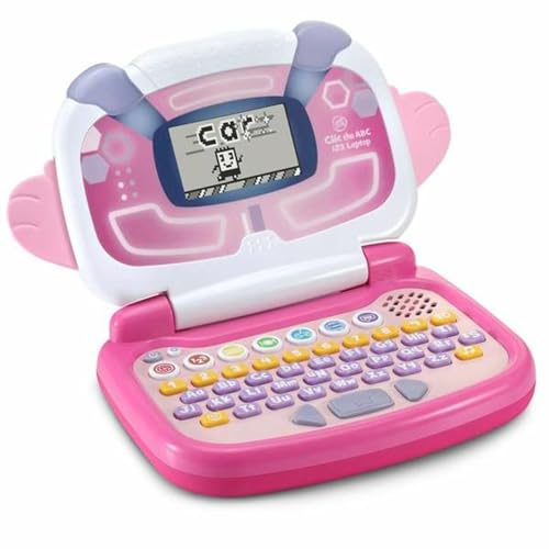 VTech - Pädagogischer Laptop für Vorschulkinder, kleines Pixel, Kindercomputer für Kinder ab 3 Jahren, Farbe Rosa, ESP-Version von Vtech