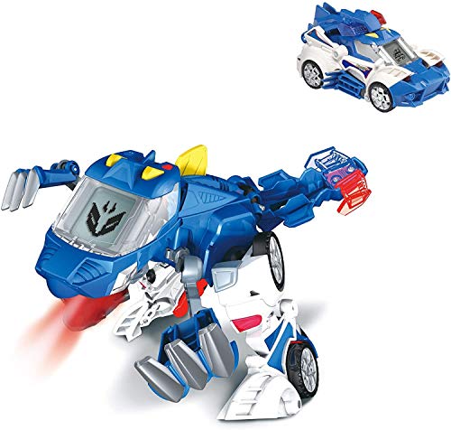VTech Paw Patrol Polizei Elektronischer Dinosaurier, interaktiv, verwandelbar in das Auto mit Sprache, Funktionen, mehr als 60 Sounds und Sätze, Blau (3480-195022) von Vtech
