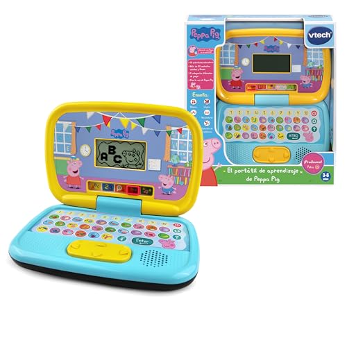 VTech Peppa Pig Lern-Lerncomputer, interaktiver Computer für Kinder ab 3 Jahren, ESP-Version von Vtech