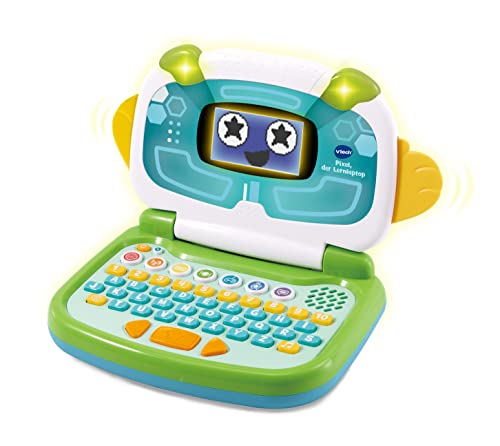 VTech Pixel, der Lernlaptop – Lerncomputer mit eigener Persönlichkeit, ABC-Tastatur und vielen Lerninhalten wie Zahlen, Buchstaben, Gefühle und mehr – Für Kinder von 3-6 Jahren von Vtech