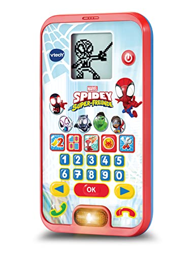 VTech Spidey und seine Super-Freunde - Lerntelefon – Mit der Originalstimme von Spidey und spannenden Lernspielen – Für Kinder von 3-6 Jahren von Vtech