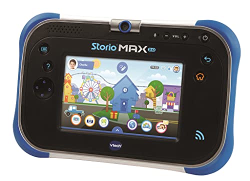 VTech - Storio Max 2.0 Blau, Kinder-Tablet mit Touchscreen, Lernfähig und sicher mit 5 Zoll Farbdisplay, WiFi, Android, Kamera, Geschenk für Kinder von 3 Jahren bis 11 Jahren – Inhalt in Französisch VTech - Storio Max 2.0 Blau, Kinder-Tablet mit Touchscreen, Lernfähig und sicher mit 5 Zoll Farbdisplay, WiFi, Android, Kamera, Geschenk für Kinder von 3 Jahren bis 11 Jahren – Inhalt in Französisch von Vtech
