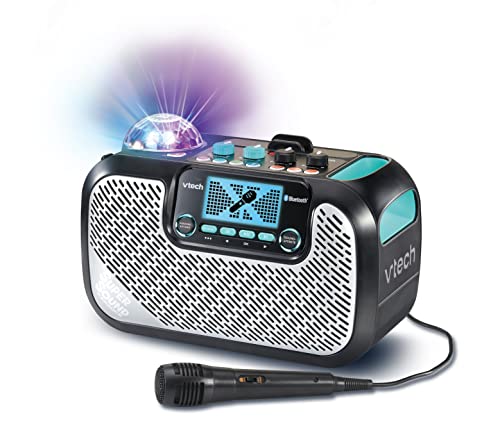 VTech SuperSound Karaoke – Karaoke-Box mit hochwertigem Klang, Mikrofon, Discokugel, tollen Soundeffekten und Stimmverzerrer – Ab 14 Jahren Bluetooth Modern von Vtech