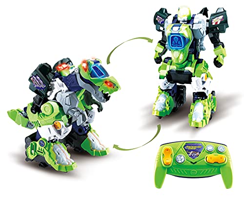 VTech Switch and Go Dinos RC Roboter-T-Rex – Dino-Roboter-Transformer mit Fernbedienung – 2in1 Spielzeug mit Dinostimme, Geräusch- und Lichteffekten – Für Kinder von 3-8 Jahren von Vtech