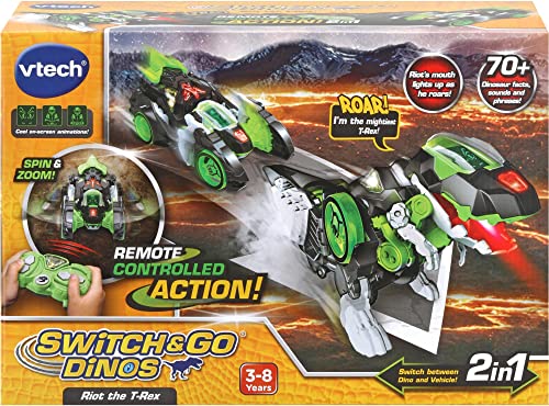 VTech Switch & Go Dinos Riot le T-Rex Jouet interactif pour enfants de 3, 4, 5, 6 ans et plus VTech Switch & Go Dinos Riot le T-Rex Jouet interactif pour enfants de 3, 4, 5, 6 ans et plus von Vtech