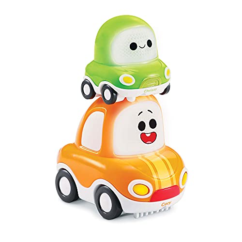 VTech - TUT TUT Cory Flitzer – Duo Cory + Chrissy, interaktives Spielzeug fürs Auto, 1/5 Jahre – Version FR von Vtech