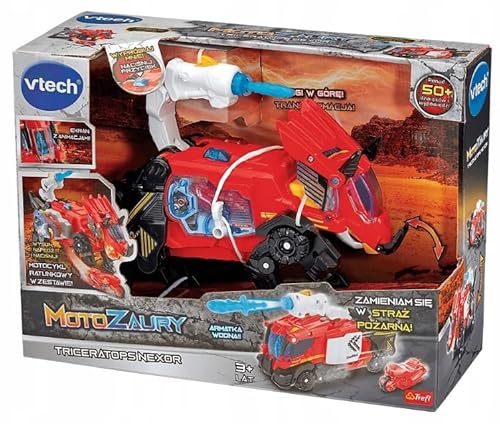 VTech Trefl, Motosaurier: Triceratops Nexor - Interaktives 2in1, Dinosaurier Transformation zur Feuerwehr, für Kinder ab 4 Jahren VTech Trefl, Motosaurier: Triceratops Nexor - Interaktives 2in1, Dinosaurier Transformation zur Feuerwehr, für Kinder ab 4 Jahren von Vtech