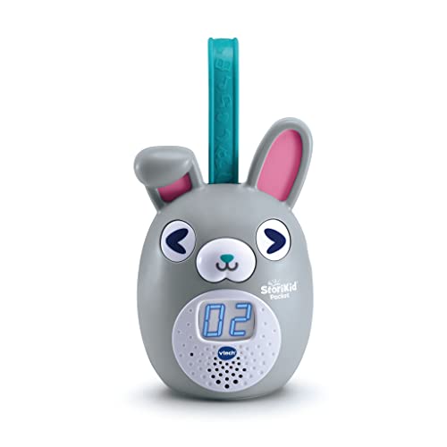 VTech - StoriKid Pocket Grau, interaktiver Geschichtenerzähler für unterwegs, Lieder und Kreise, tragbar mit Tragegriff, Geschenk für Kinder von 3 bis 8 Jahren – Inhalt auf Französisch von Vtech