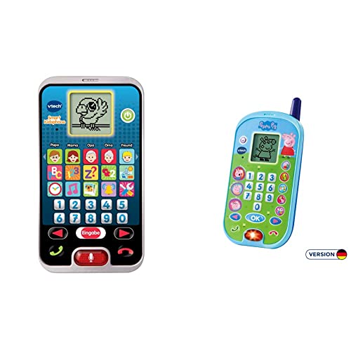 Vtech 80-139304 - Smart Kid's Phone & 80-523104 Peppas Lerntelefon Spielzeugtelefon, Mehrfarbig von Vtech