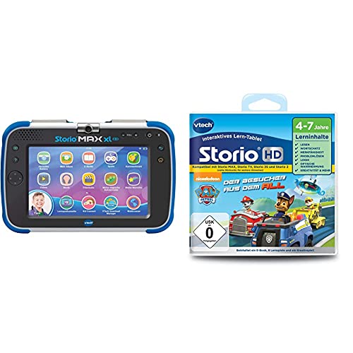 Vtech 80-194604 Storio MAX XL 2.0 Kindertablet, Mehrfarbig & 80-274104 - Lernspiel für Tablet - Paw Patrol (TV) von Vtech