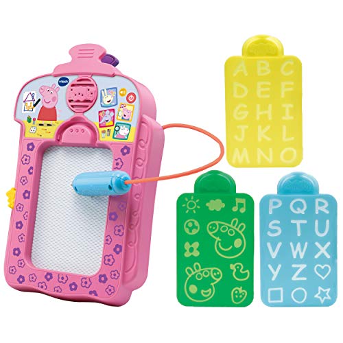 VTech 80-198004 Peppas Peppa Pig Maltafel, Kleinkindspielzeug, Wutz, Lerninhalte: Buchstaben, Formen, Wortschatz, Musik, Kreativität, Buchstabenlaute, Mehrfarbig, One Size von Vtech