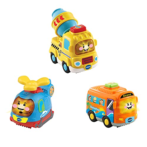 Vtech 80-242184 TUT Baby Flitzer-3er-Set Reisebus, Helikopter, Betonmischer Spielfahrzeug, Mehrfarbig Vtech 80-242184 TUT Baby Flitzer-3er-Set Reisebus, Helikopter, Betonmischer Spielfahrzeug, Mehrfarbig von VTech Baby