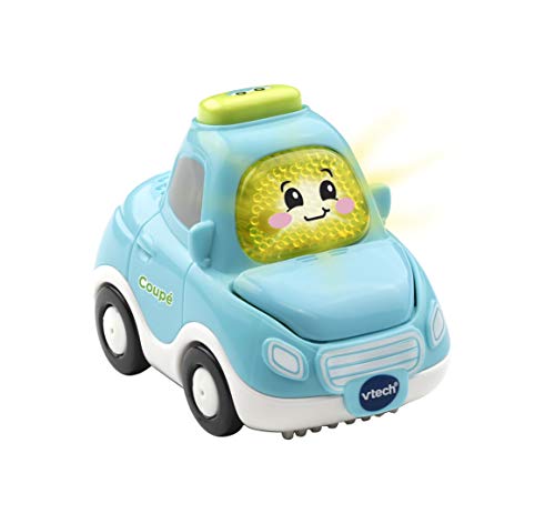 VTech Tut Baby Flitzer - Coupé – Spielzeugauto mit Musik, aufleuchtender Taste, spannenden Sätzen und Geräuschen – Für Kinder von 1-5 Jahren, Hellblau von Vtech