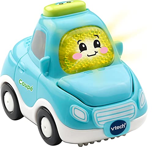 VTech Tut Baby Flitzer - Coupé – Spielzeugauto mit Musik, aufleuchtender Taste, spannenden Sätzen und Geräuschen – Für Kinder von 1-5 Jahren, Hellblau von Vtech