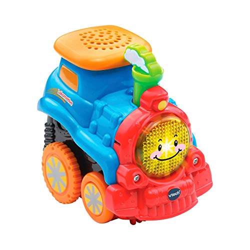 VTech Tut Tut Baby Flitzer - Press and Go Lokomotive – Spielzeugauto mit Musik, aufleuchtender Taste und spannenden Geräuschen – Für Kinder von 1-5 Jahren von Vtech