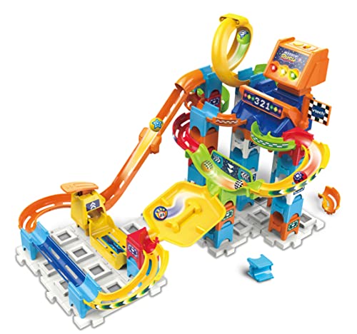 VTech Marble Rush - Racing Set M200 E - Interaktives Kugelbahn-Set mit Licht und Sound, spannenden Bahnelementen, Aufbaumöglichkeiten und Wegführungen - Für Kinder von 4-12 Jahren VTech Marble Rush - Racing Set M200 E - Interaktives Kugelbahn-Set mit Licht und Sound, spannenden Bahnelementen, Aufbaumöglichkeiten und Wegführungen - Für Kinder von 4-12 Jahren von Vtech