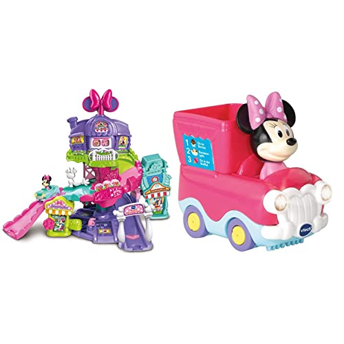 Vtech 80-521804 TUT TUT Baby Flitzer - Minnies Einkaufsabenteuer, Babyautos, Mehrfarbig & 80-512104 TUT TUT Baby Flitzer - Minnies Eiswagen, Babyautos, Mehrfarbig von Vtech