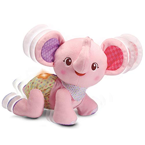 VTech 80-533254 Krabbel-mit-Mir-Elefant pink Babyspielzeug, Krabbelspielzeug, Motorikspielzeug, Krabbelhilfe von Vtech